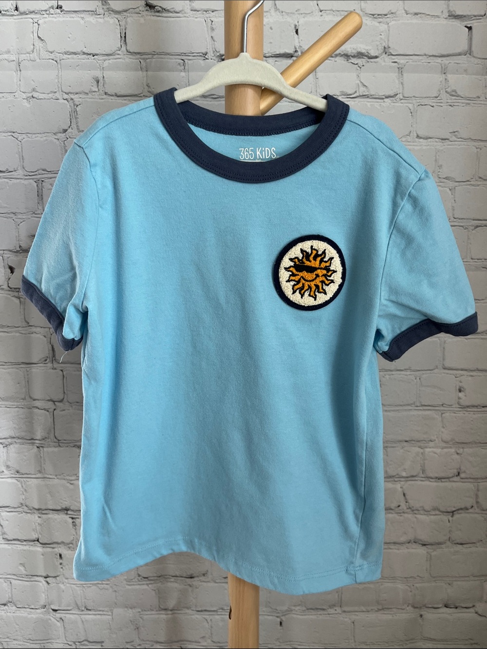 ⭐️⭐️PICK 5 / $20 365 Kids Light Blue Ringer Tee with Sun Patch